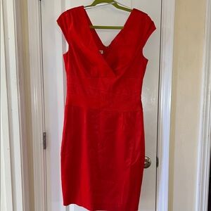 Kay Unger Vibrant Red Backless Dress